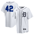 Men's Detroit Tigers Nike White Home 2025 Jackie Robinson Day Replica Jersey