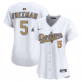 Women's Los Angeles Dodgers Freddie Freeman Nike White 2025 Gold Collection Limited Jersey