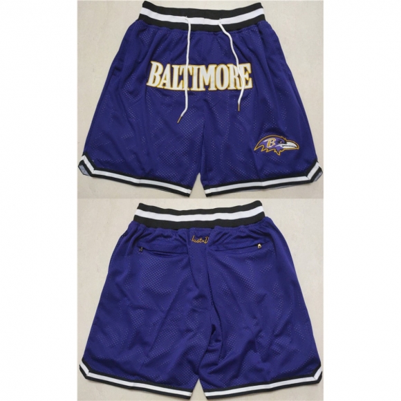 Men's Baltimore Ravens Purple Shorts (Run Small)