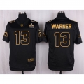 Nike Rams #13 Kurt Warner Black Men's Stitched NFL Elite Pro Line Gold Collection Jersey
