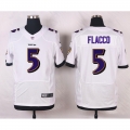 Nike Ravens #5 Joe Flacco White Men's Stitched NFL New Elite Jersey