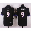 Nike Ravens #9 Justin Tucker Black Men's Stitched NFL New Elite Jersey