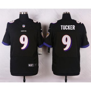 Nike Ravens #9 Justin Tucker Black Men's Stitched NFL New Elite Jersey