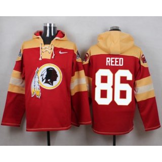 Nike Redskins #86 Jordan Reed Burgundy Red Player Pullover NFL Hoodie