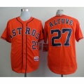 Astros #27 Jose Altuve Orange Cool Base Stitched MLB Jersey