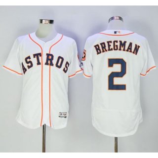 Astros #2 Alex Bregman White Flexbase Authentic Collection Stitched MLB Jersey