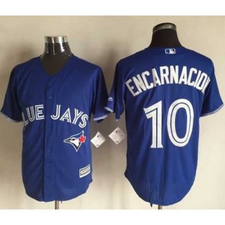 Blue Jays #10 Edwin Encarnacion Blue New Cool Base Stitched MLB Jersey