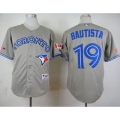 Blue Jays #19 Jose Bautista Grey Road Cool Base 2012 Stitched MLB Jersey