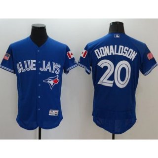 Blue Jays #20 Josh Donaldson Blue Fashion Stars & Stripes Flexbase Authentic Stitched MLB Jersey