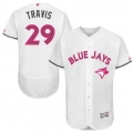 Blue Jays #29 Devon Travis White Flexbase Authentic Collection 2016 Mother's Day Stitched MLB Jersey