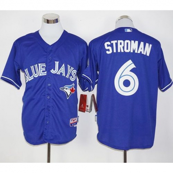 Blue Jays #6 Marcus Stroman Blue Alternate Cool Base Stitched MLB Jersey