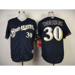 Brewers #30 Tyler Thornburg Blue Cool Base Stitched MLB Jersey