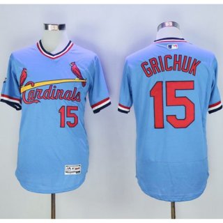 Cardinals #15 Randal Grichuk Light Blue Flexbase Authentic Collection Cooperstown Stitched MLB Jersey