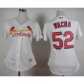 Cardinals #52 Michael Wacha White Home Women's Stitched MLB Jersey