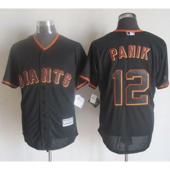 Giants #12 Joe Panik Black New Cool Base Stitched MLB Jersey