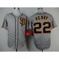 Giants #22 Jake Peavy Grey Cool Base Road 2 Stitched MLB Jersey