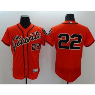 Giants #22 Will Clark Orange Flexbase Authentic Collection Stitched MLB Jersey