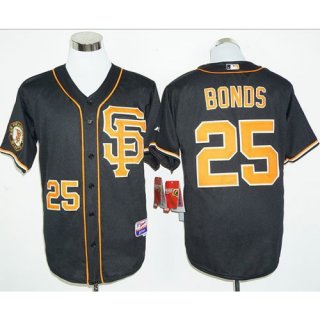 Giants #25 Barry Bonds Black 2016 Cool Base Stitched MLB Jersey