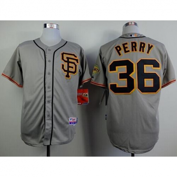Giants #36 Gaylord Perry Grey Cool Base Stitched MLB Jersey