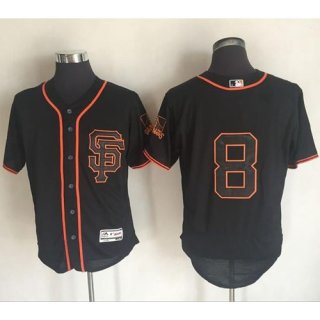 Giants #8 Hunter Pence Black Flexbase Authentic Collection Alternate Stitched MLB Jersey