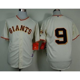 Giants #9 Brandon Belt Cream Cool Base Stitched MLB Jersey