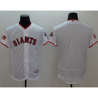 Giants Blank White Fashion Stars & Stripes Flexbase Authentic Stitched MLB jerseys