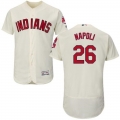 indians #26 Mike Napoli Cream Flexbase Authentic Collection Stitched MLB Jersey