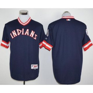 indians Blank Navy Blue 1976 Turn Back The Clock Stitched MLB Jersey