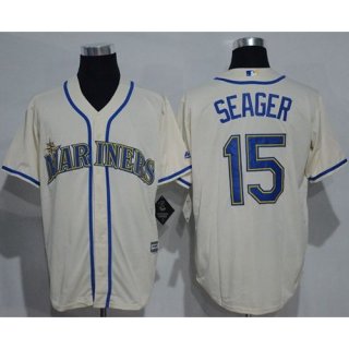 Mariners #15 Kyle Seager Cream New Cool Base Stitched MLB Jersey