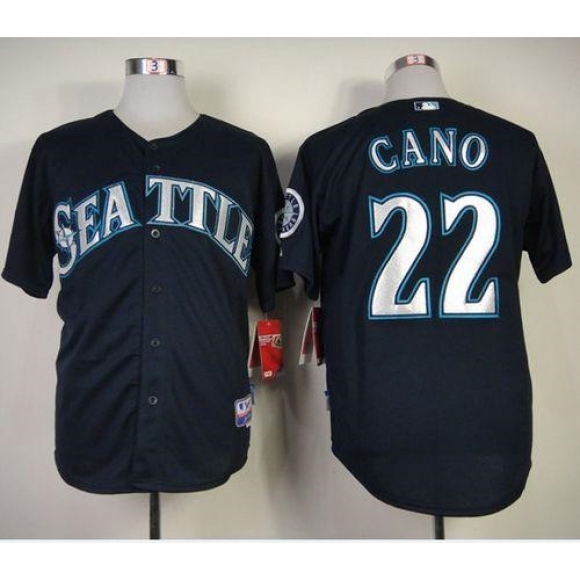 Mariners #22 Robinson Cano Navy Blue Cool Base Stitched MLB Jersey