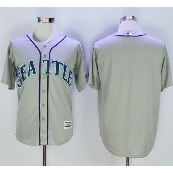 Mariners Blank Grey New Cool Base Stitched MLB Jersey