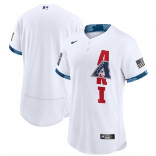 Men's Arizona Diamondbacks Blank 2021 White All-Star Flex Base Stitched MLB Jersey