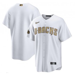 Men's Arizona Diamondbacks Blank 2022 All-Star White Cool Base Stitched Baseball Jersey