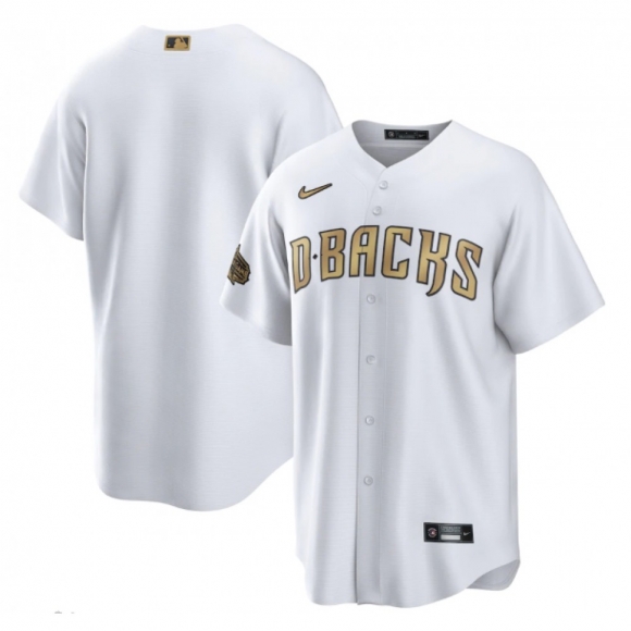 Men's Arizona Diamondbacks Blank 2022 All-Star White Cool Base Stitched Baseball Jersey