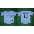 Men's Atlanta Braves #13 Ronald Acu?a Jr 1982 White Cool Base Stitched Baseball Jersey