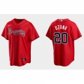 Men's Atlanta Braves #20 Marcell Ozuna Red Cool Base Stitched Jersey