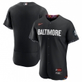 Men's Baltimore Orioles Baltimore Orioles Blank Black 2023 City Connect Flex Base Stitched Baseball Jersey
