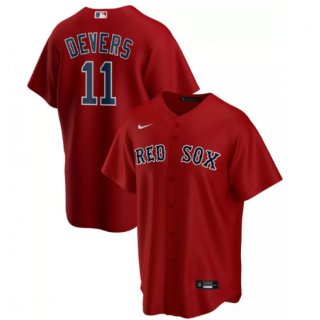 Men's Boston Red Sox #11 Rafael Devers Red Cool Base Stitched Jersey