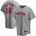 Men's Boston Red Sox #16 Andrew Benintendi Grey Cool Base Stitched Jersey