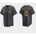 Men's Boston Red Sox #2 Xander Bogaerts 2022 All-star Charcoal Cool Base Stitched Jersey