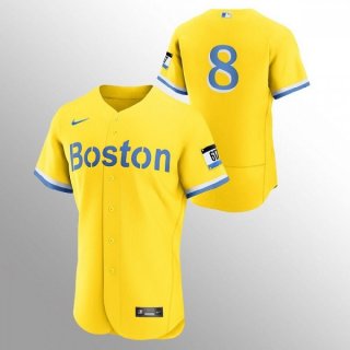 Men's Boston Red Sox #8 Carl Yastrzemski Gold 2021 City Connect Flex base Stitched Jersey