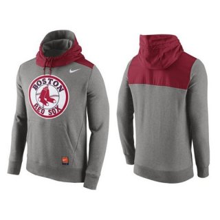Men's Boston Red Sox Nike Gray Cooperstown Collection Hybrid Pullover Hoodie_1
