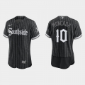 Men's Chicago White Sox #10 Yoan Moncada 2021 City Connect Flex Base Stitched Jersey