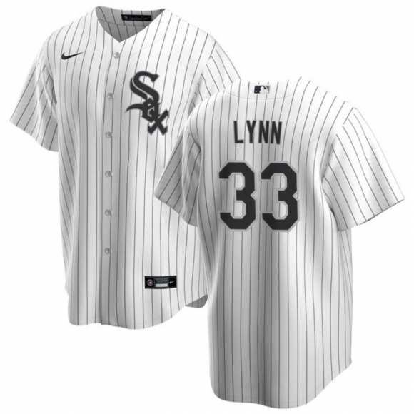 Men's Chicago White Sox #33 Lance Lynn White Cool Base Stitched Jersey