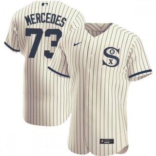 Men's Chicago White Sox #73 Yermin Mercedes 2021 Cream/Navy Field of Dreams Name&Number Flex Base Stitched Jersey