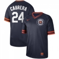 Men's Detroit Tigers #24 Miguel Cabrera Navy Cooperstown Collection Legend Stitched MLB Jersey