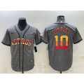 Men's Houston Astros #10 Yuli Gurriel Grey Cool Base Stitched Baseball Jersey