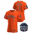 Men's Houston Astros #1 Carlos Correa 2021 Orange World Series Flex Base Stitched Baseball Jersey