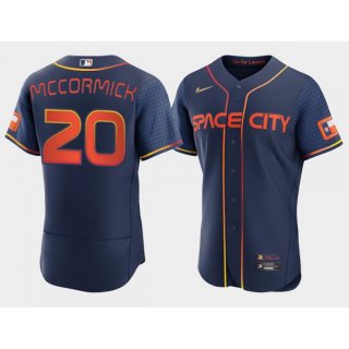 Men's Houston Astros #20 Chas McCormick 2022 Navy City Connect Flex Base Stitched Baseball Jersey