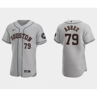 Men's Houston Astros #79 Jose Abreu Grey Flex Base Stitched Jersey